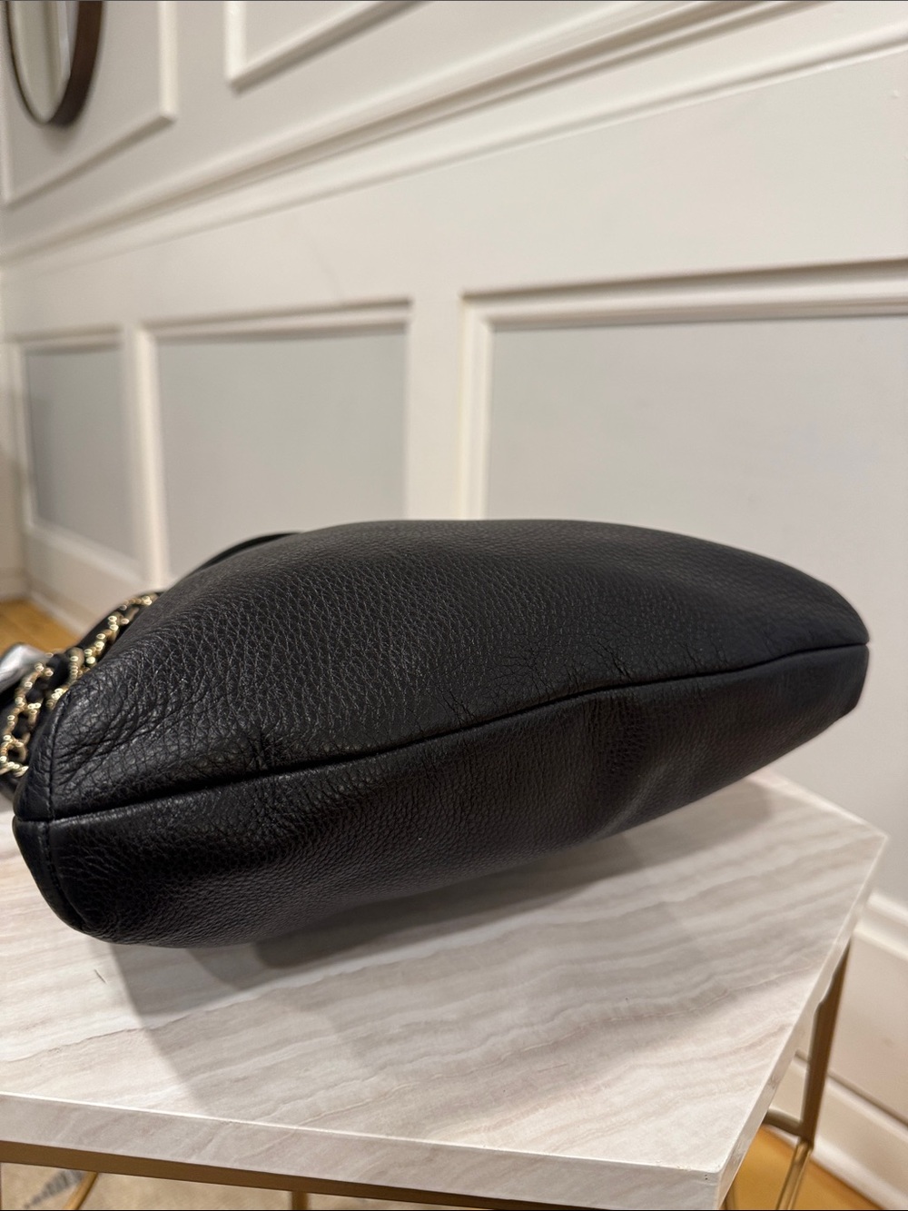 Tory Burch Bag Marion Convertible Black Leather Chain Crossbody Shoulder Bag - Picture 9 of 17